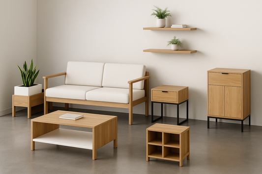 Set area attesa – Rovere chiaro & bianco